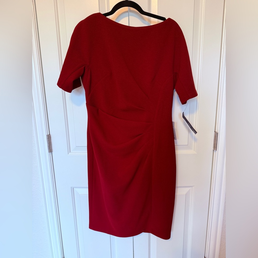 Maggy London Rich Red Midi Dress Size 12